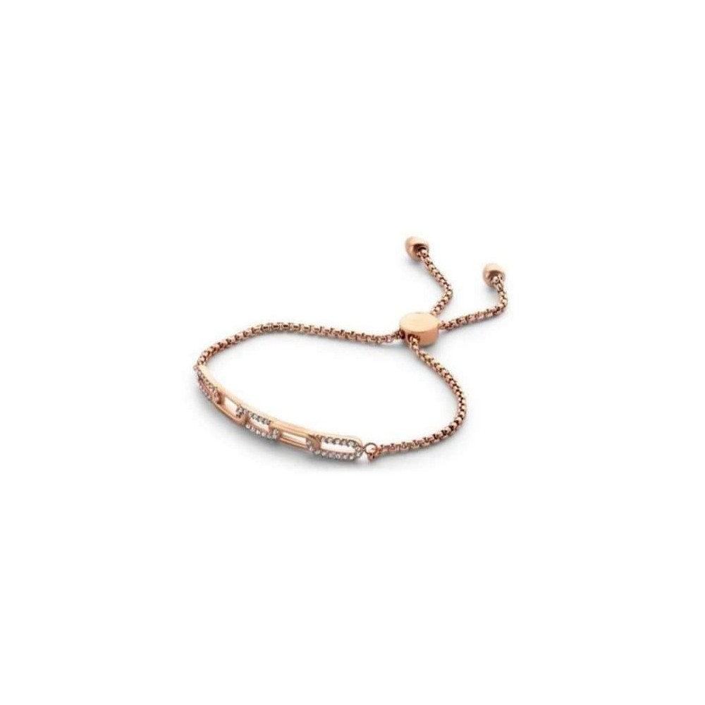 Victoria Rose gold colored bracelet with white stones