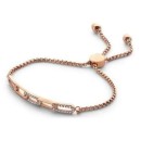 Victoria Rose gold colored bracelet with white stones