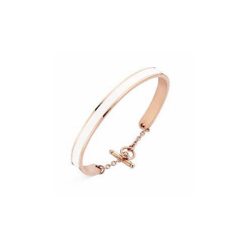 Victoria Rose gold-colored bracelet with white patterns