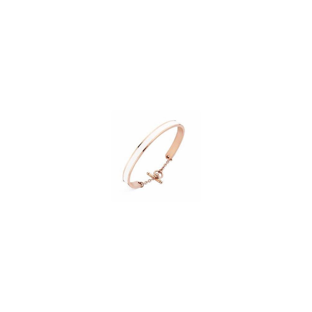 Victoria Rose gold-colored bracelet with white patterns