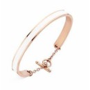 Victoria Rose gold-colored bracelet with white patterns