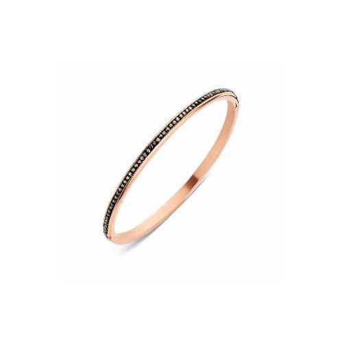 Victoria Rose gold color black stone bracelet