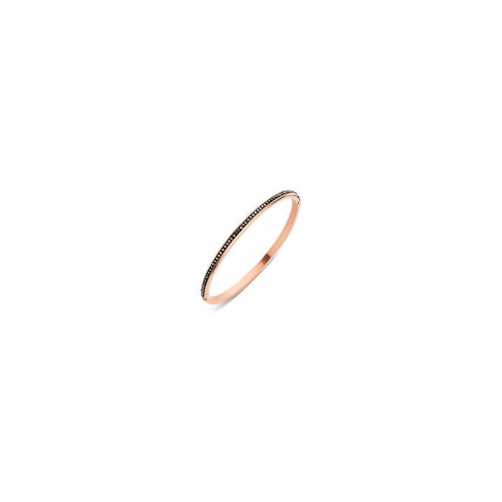 Victoria Rose gold color black stone bracelet