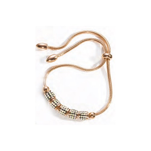 Victoria Rose gold colored bracelet with stones