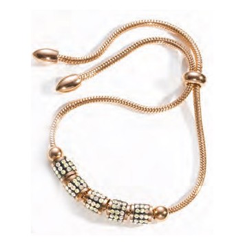 Victoria Rose gold colored bracelet with stones