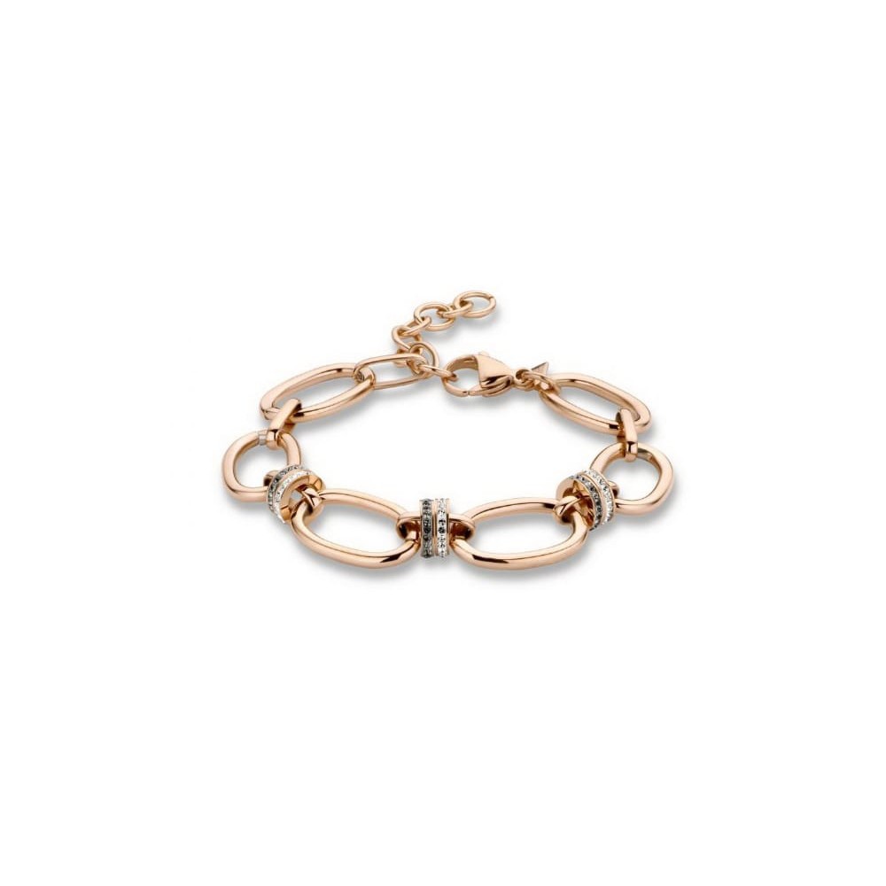 Victoria Rose gold colored stone bracelet