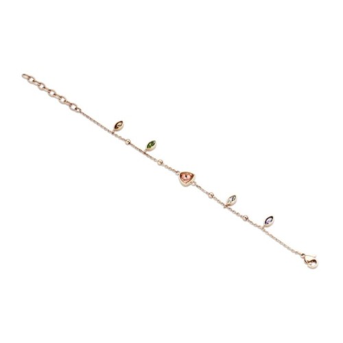 Victoria Rose gold colored gem bracelet