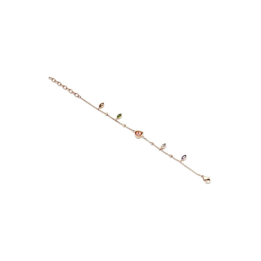 Victoria Rose gold colored gem bracelet