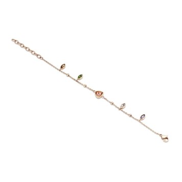 Victoria Rose gold colored gem bracelet