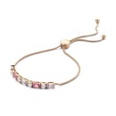 Victoria Rose gold colored colorful stone bracelet