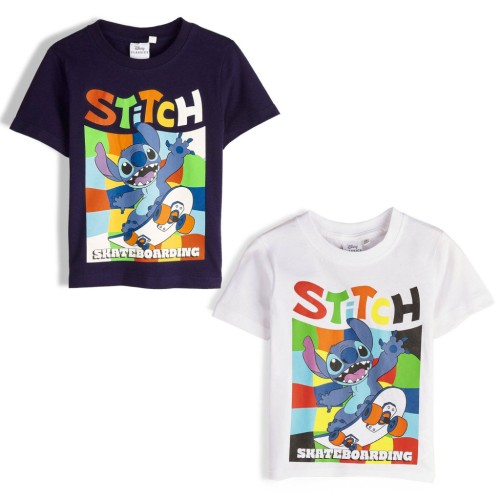 Disney Lilo and Stitch Skateboarding kids' short-sleeve t-shirt, top 4-10 years
