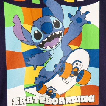 Disney Lilo and Stitch Skateboarding kids' short-sleeve t-shirt, top 4-10 years