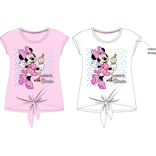 Disney Minnie  Summer children's short sleeve shirt, top 104-134 cm
