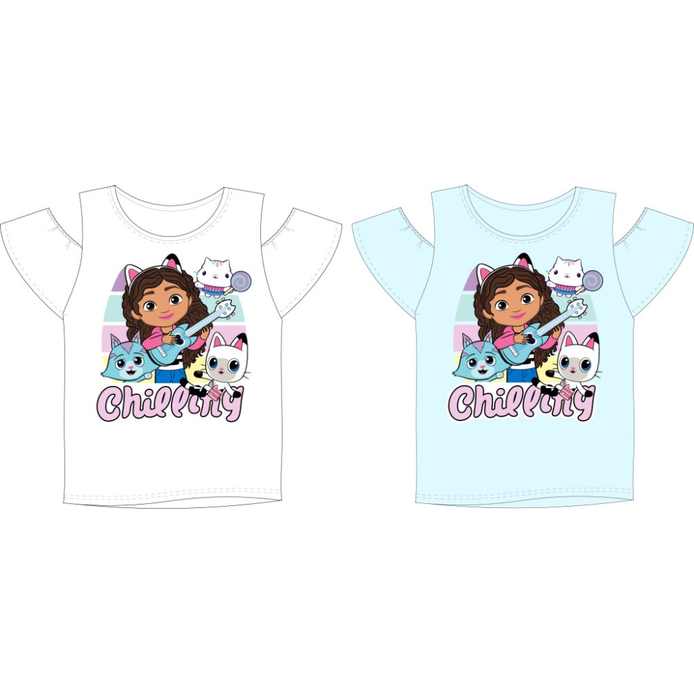 Gabby's Dollhouse Chilling children's short sleeve t-shirt, top 104-134 cm
