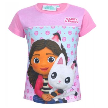 Gabby's Dollhouse Pandy Light Pink  Pandy Light Pink children's short t-shirt, top 4 years