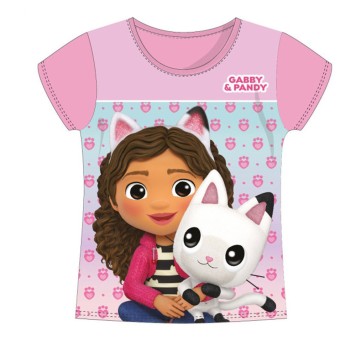 Gabby's Dollhouse Pandy Light Pink  Pandy Light Pink children's short t-shirt, top 4 years