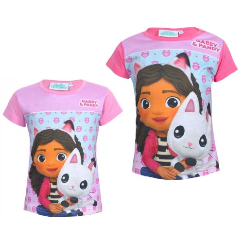 Gabby's Dollhouse Pandy kids' short sleeve t-shirt, top 2-6 years