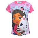Gabby's Dollhouse Pandy Pink children's short t-shirt, top 3 years