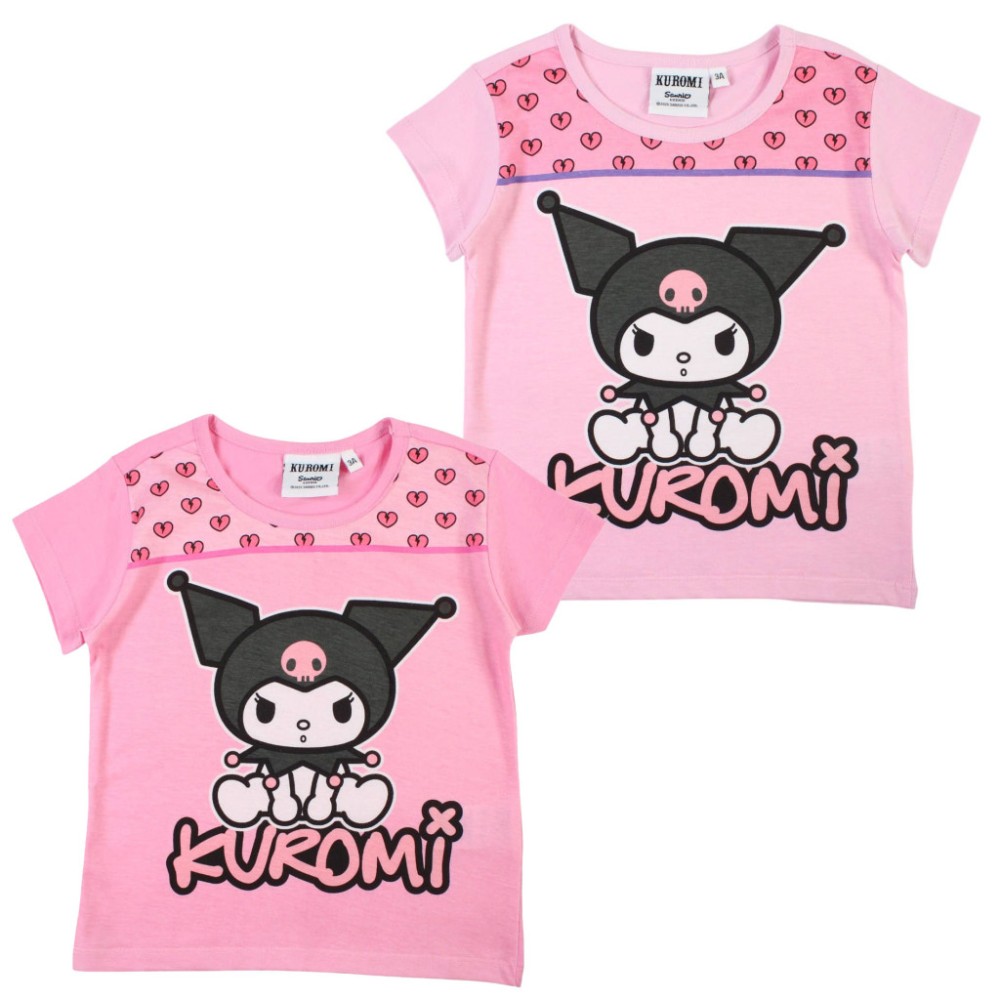 Hello Kitty Kuromi children's short shirt, top 3-8 years