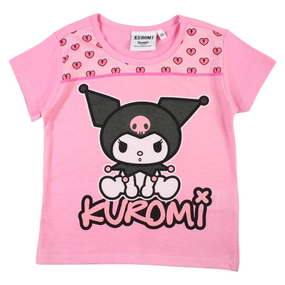 Hello Kitty Kuromi Pink children's short t-shirt, top 5 years