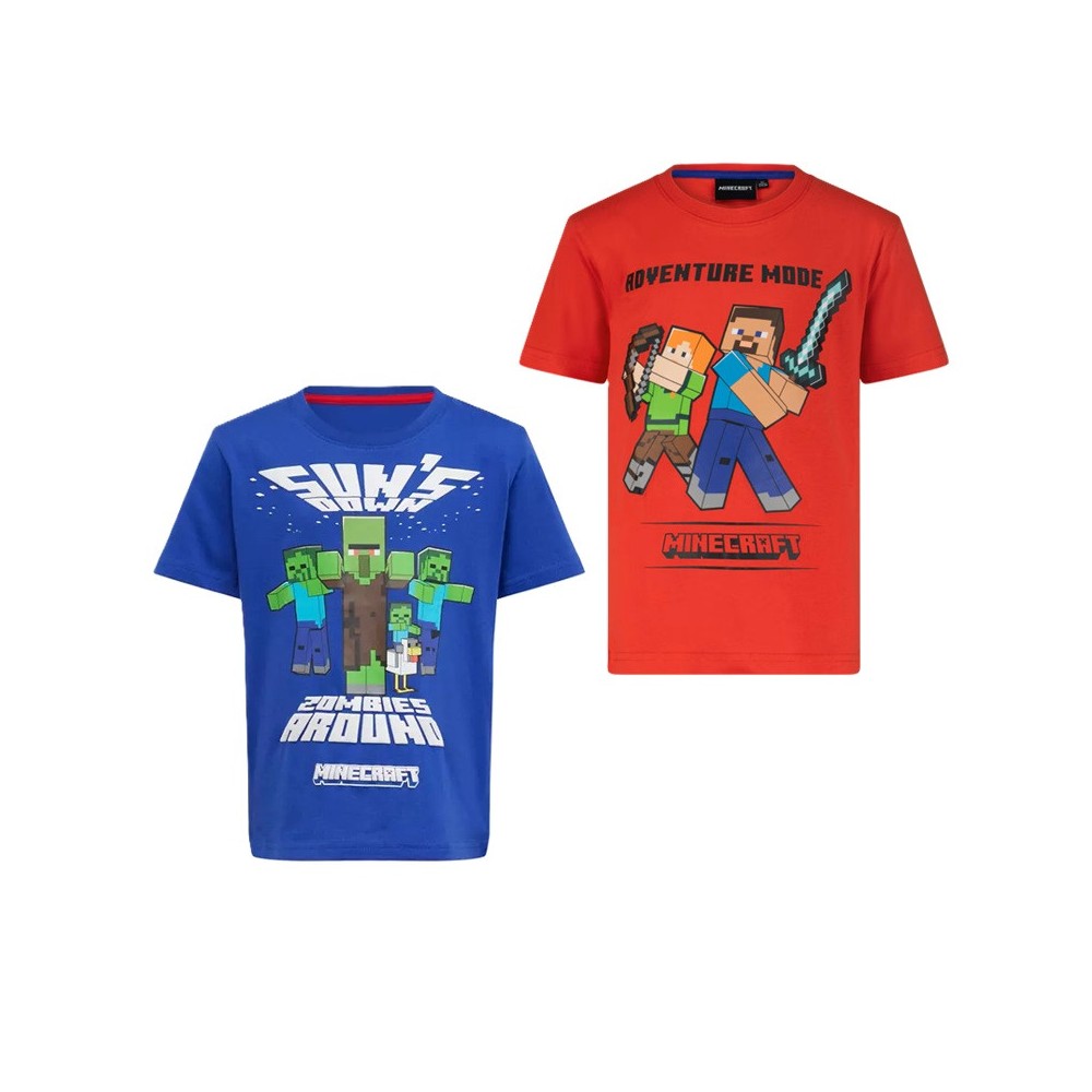 Minecraft children's short shirt, top 6-12 years