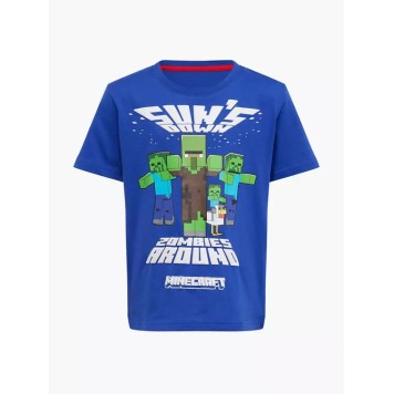 Minecraft children's short shirt, top 6-12 years