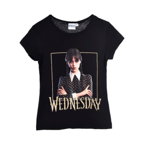 Wednesday Gloomy Black children's short t-shirt, top 12 years / 152 cm