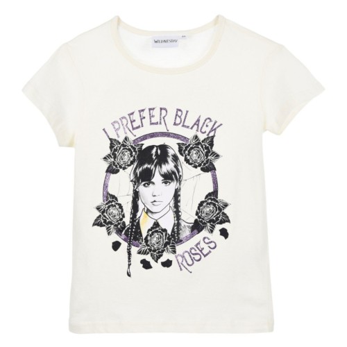 Wednesday Black Roses children's short t-shirt, top 10 years