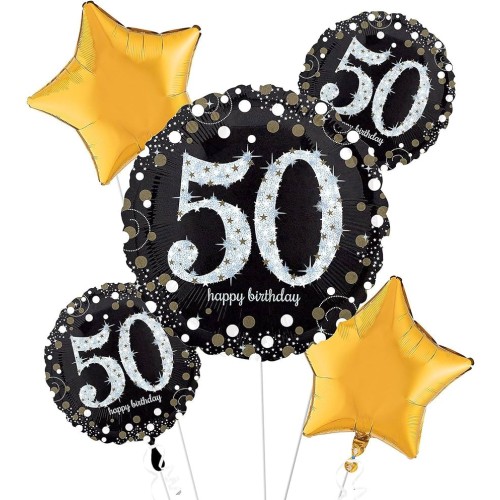 Happy Birthday Happy Birthday 50 Foil Balloon Set of 5