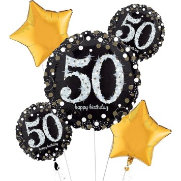 Happy Birthday Happy Birthday 50 Foil Balloon Set of 5