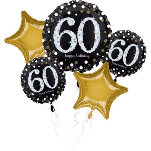 Happy Birthday Happy Birthday 60 Foil Balloon 5-piece set