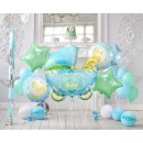 Happy Birthday Carriage Blue Blue Baby Carriage Foil Balloon 5-piece Set