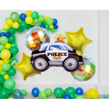 Police Beep foil balloon 5-piece set