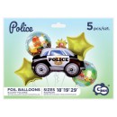 Police Beep foil balloon 5-piece set