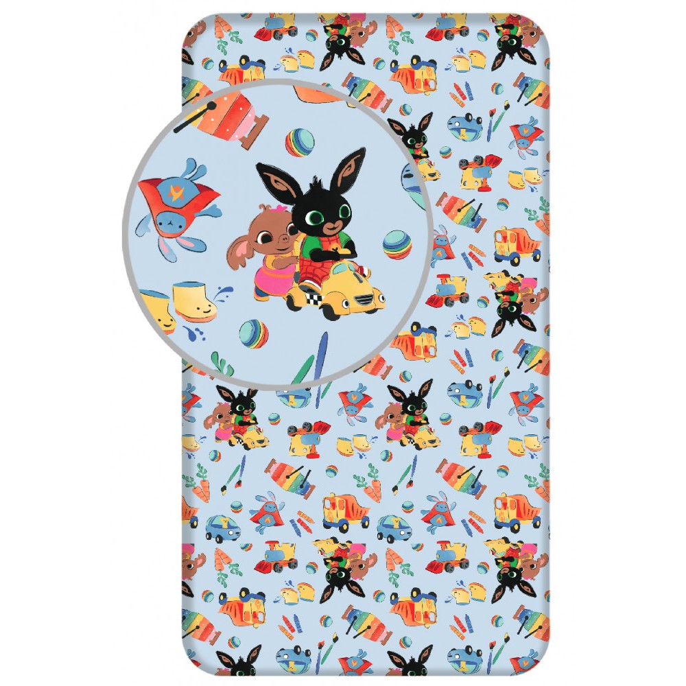 Bing Activities fitted sheet 90x200 cm