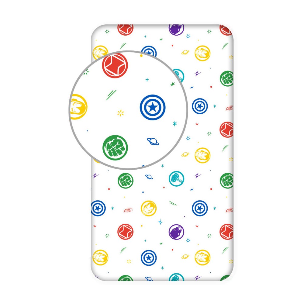 Avengers Symbols fitted sheet 90x200 cm
