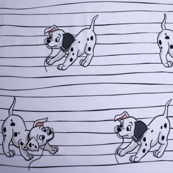 Disney 101 Dalmatians Lucky Stripe fitted sheet 90x200 cm