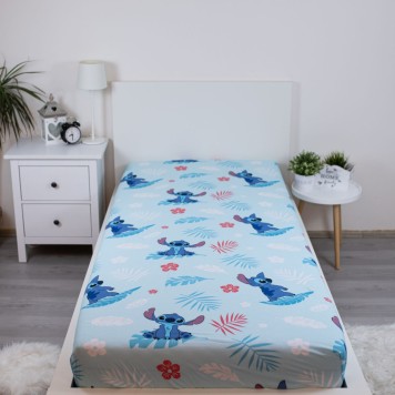 Disney Lilo and Stitch Blue Fitted sheet 90x200 cm