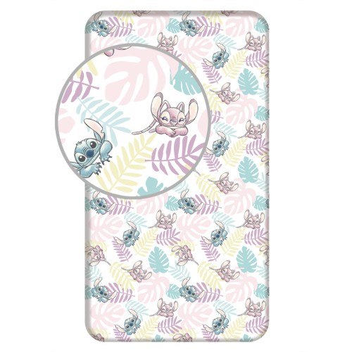 Disney Lilo and Stitch Leaves Fitted sheet 90x200 cm