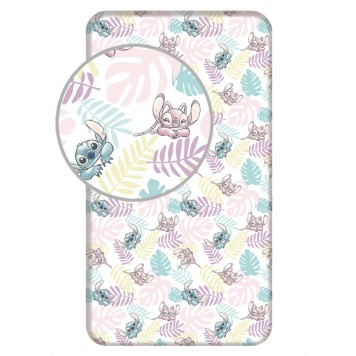 Disney Lilo and Stitch Leaves Fitted sheet 90x200 cm