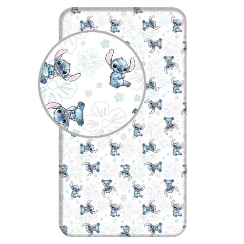 Disney Lilo and Stitch Ohana White Fitted sheet 90x200 cm