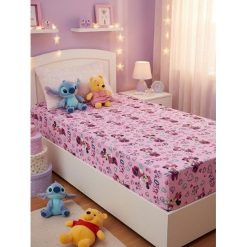 Disney Minnie  XoXo fitted sheet 90x200 cm