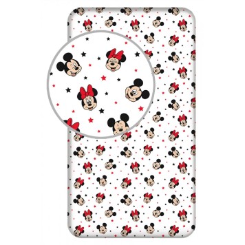 Disney Minnie  Mickey Stars Fitted Sheet 90x200 cm