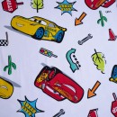 Disney Cars White Fitted Sheet 90x200 cm