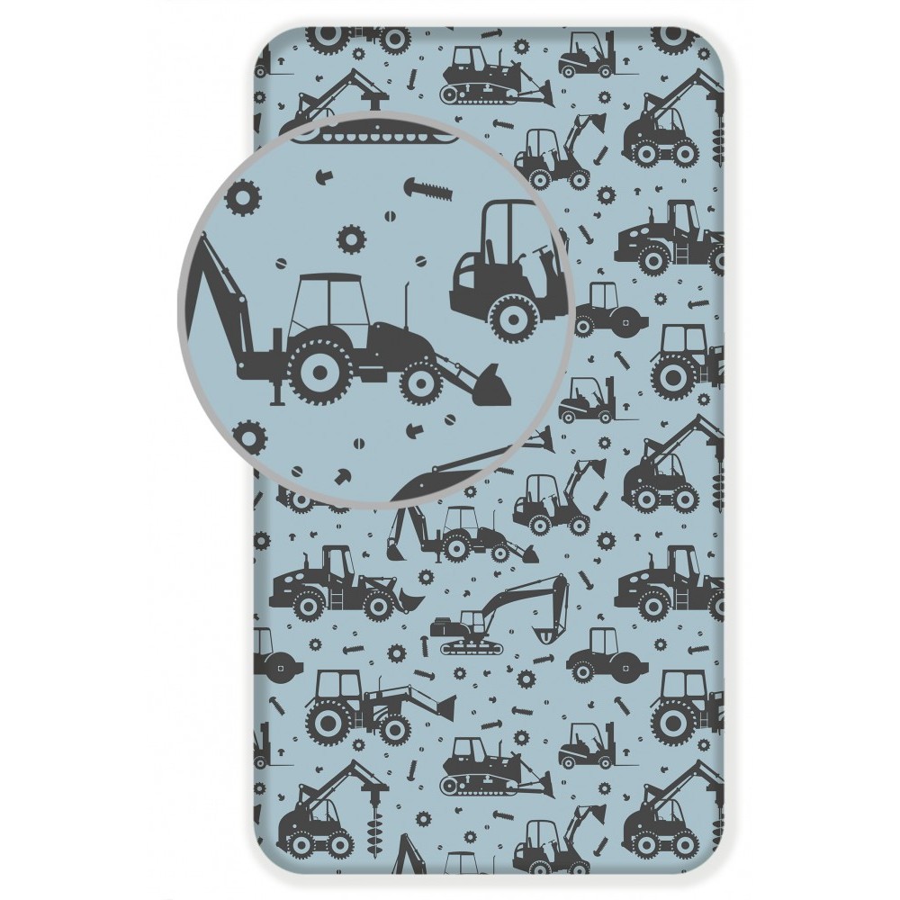 Construction Construction, fitted sheet 90x200 cm