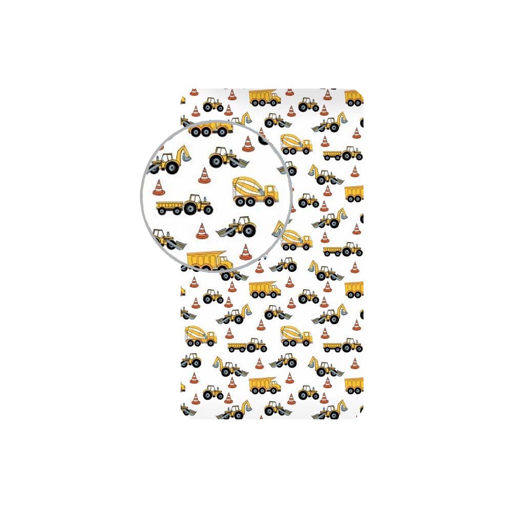 Construction Construction, fitted sheet 90x200 cm