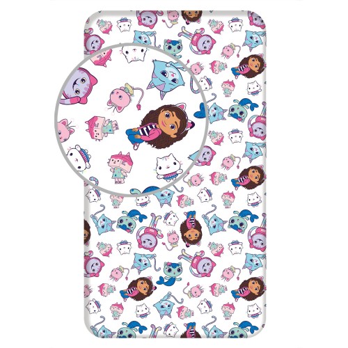 Gabby's Dollhouse Cats fitted sheet 90x200 cm
