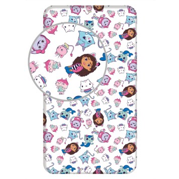 Gabby's Dollhouse Cats fitted sheet 90x200 cm