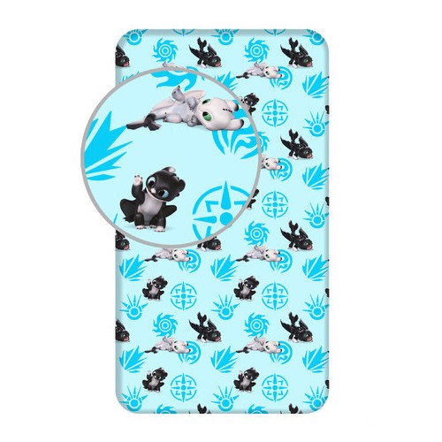 How To Train Your Dragon Babies fitted sheet 90x200 cm