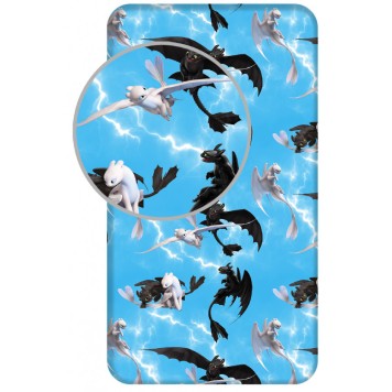 How To Train Your Dragon Family Fitted Sheet 90x200 cm